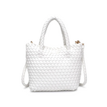 Load image into Gallery viewer, The Mini Woven Tote in White
