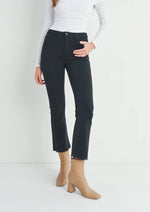 Load image into Gallery viewer, The Crop Flare Jean in Jet Black
