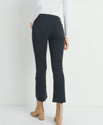 Load image into Gallery viewer, The Crop Flare Jean in Jet Black
