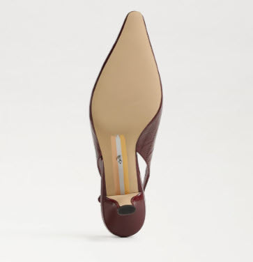 The Sling Back Pointed Pump in French Merlot
