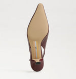 Load image into Gallery viewer, The Sling Back Pointed Pump in French Merlot
