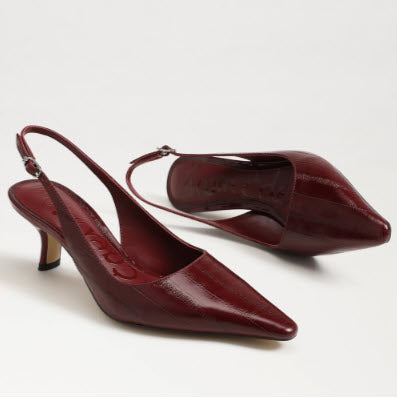 The Sling Back Pointed Pump in French Merlot