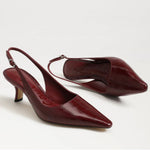 Load image into Gallery viewer, The Sling Back Pointed Pump in French Merlot
