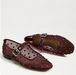 Load image into Gallery viewer, The Mesh with Crystals Maryjane Ballet in French Merlot
