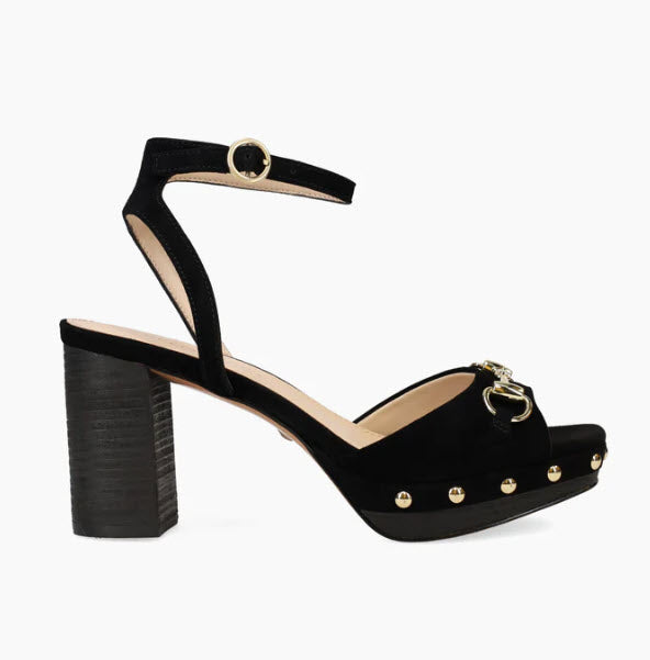 The Platform Bit Sandal in Black