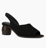 Load image into Gallery viewer, The Cylinder Heel Sandal in Black
