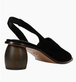 Load image into Gallery viewer, The Cylinder Heel Sandal in Black
