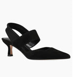 Load image into Gallery viewer, The Elastic Sling Pump with Instep Strap in Black
