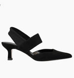 Load image into Gallery viewer, The Elastic Sling Pump with Instep Strap in Black

