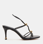 Load image into Gallery viewer, The Strappy Sandal with Ball Ornaments in Black
