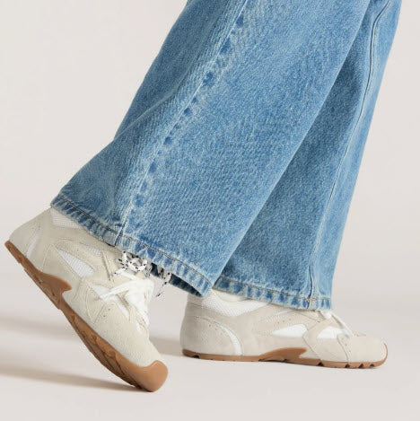 The Dual Lace Sneaker in White