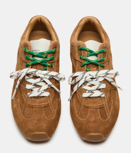 The Dual Lace Sneaker in Camel