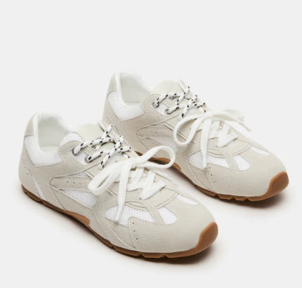 The Dual Lace Sneaker in White