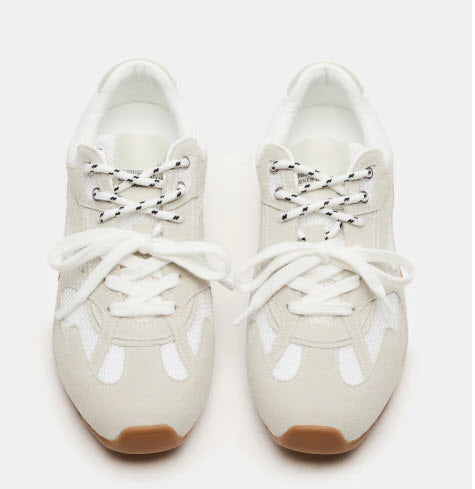 The Dual Lace Sneaker in White