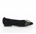 Load image into Gallery viewer, The Belted Toe Flat in Black
