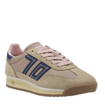Load image into Gallery viewer, The Retro Jogger Sneaker in Camel Navy Pink
