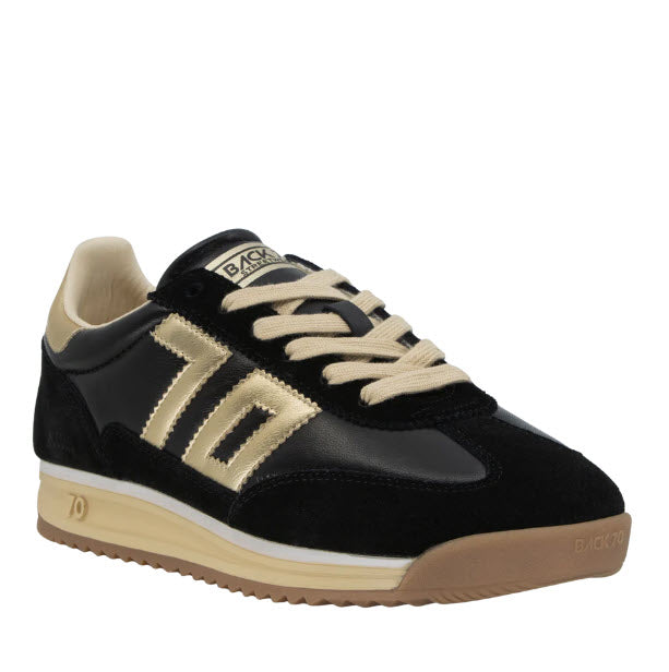 The Retro Jogger Sneaker in Black Gold