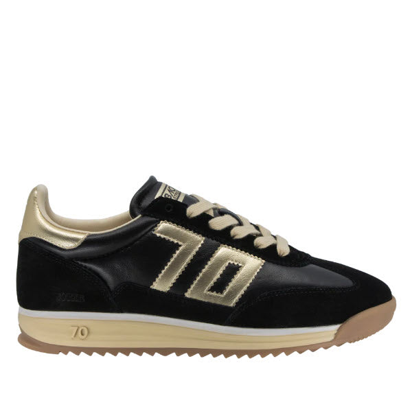 The Retro Jogger Sneaker in Black Gold
