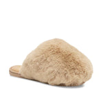 Load image into Gallery viewer, The Faux Fur Snowball Slipper in Taupe

