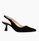 Load image into Gallery viewer, The Heart Top Line Sling Pump in Black Suede
