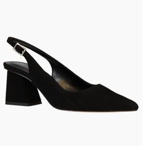 The Sling Pump with Block Heel in Black