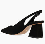 Load image into Gallery viewer, The Sling Pump with Block Heel in Black
