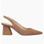 Load image into Gallery viewer, The Sling Pump with Block Heel in Taupe
