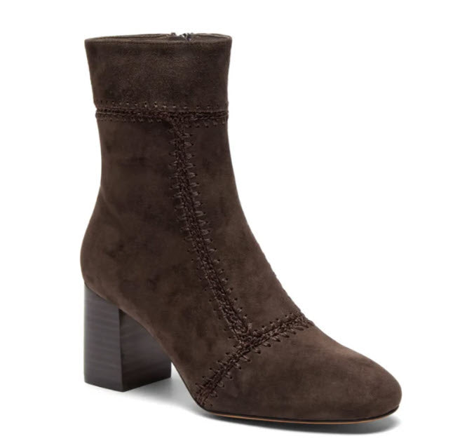 The Crochet Stitch Bootie in Chocolate