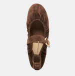 Load image into Gallery viewer, The Elastic Top Line MaryJane Ballet in Dk Brown
