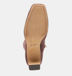Load image into Gallery viewer, The Mid Calf Stretch Bootie with Western Detail in Mahogany
