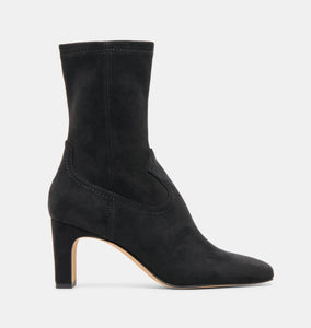 The Mid Calf Stretch Bootie with Western Detail in Onyx
