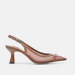 Load image into Gallery viewer, The Mesh Slingback Pump with Belt Detail in Espresso
