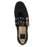 Load image into Gallery viewer, The Perforated Dual Strap MaryJane Flat in Onyx
