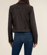 Load image into Gallery viewer, The Coated Denim Jacket in Chocolate
