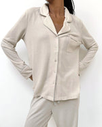 Load image into Gallery viewer, The Pillow Soft Solid PJ Set in Oat Grey
