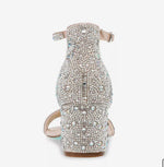 Load image into Gallery viewer, The Rhinestone Sandal in Champagne
