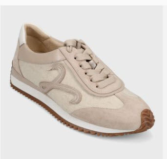 The Retro Lace Sneaker in Bone Flannel