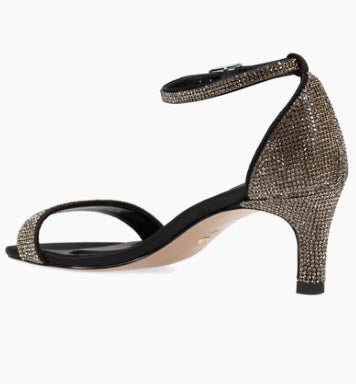 The Crystal Sandal in Black