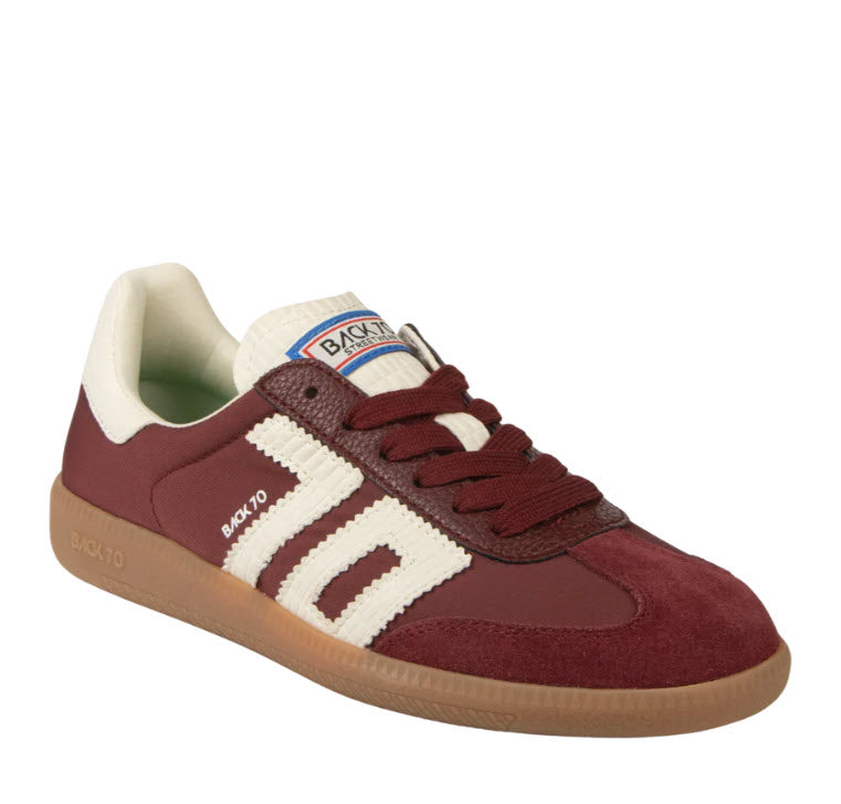 The Retro Soccer Lace Sneaker in Wine
