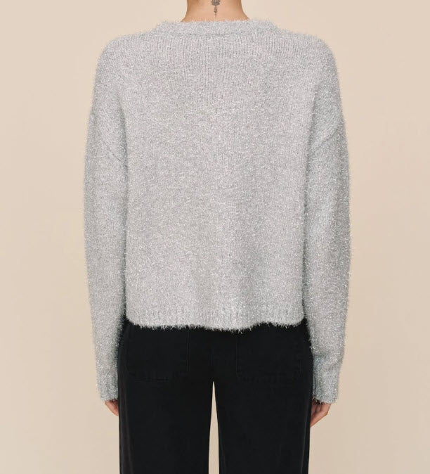 The Shimmer Slouchy Sweater in Silver