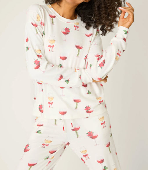 The Wine Crew Top in Ivory