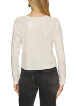 Load image into Gallery viewer, The Sequin Long Sleeve Sweater in Chalk
