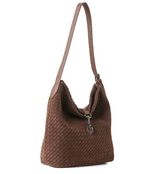 Load image into Gallery viewer, The Woven Shoulder Bag in Chocolate

