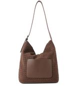 Load image into Gallery viewer, The Woven Shoulder Bag in Chocolate
