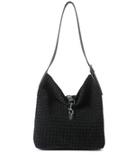 Load image into Gallery viewer, The Woven Shoulder Bag in Black
