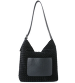 Load image into Gallery viewer, The Woven Shoulder Bag in Black
