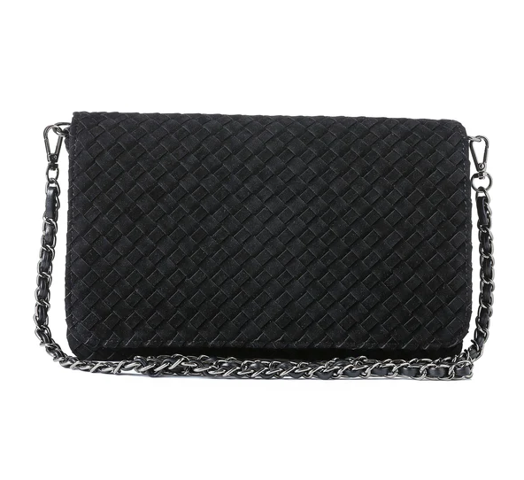 The Woven Crossbody in Black