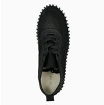 Load image into Gallery viewer, Tulip 4271 - The Knit Sneaker on Mid Platform Wedge in Black
