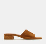 Load image into Gallery viewer, The Low Heel Simple Slide in Chestnut
