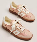 Load image into Gallery viewer, The Retro Soccer Lace Sneaker in Beige

